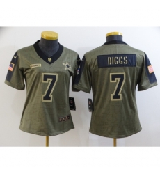 Women Dallas Cowboys #7 Trevon Diggs Nike Olive 2021 Salute To Service Limited Player Jersey Women Dallas Cowboys #7 Trevon Diggs Nike Olive 2021 Salute To Service Limited Player Jersey