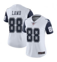 Women Dallas Cowboys CeeDee Lamb White Limited Color Rush Vapor Untouchable Jersey Women Dallas Cowboys CeeDee Lamb White Limited Color Rush Vapor Untouchable Jersey