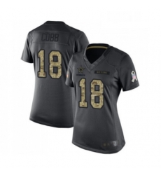Womens Dallas Cowboys 18 Randall Cobb Limited Black 2016 Salute to Service Football Jersey Womens Dallas Cowboys 18 Randall Cobb Limited Black 2016 Salute to Service Football Jersey