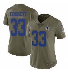 Womens Nike Cowboys #33 Tony Dorsett Olive Stitched NFL Limited 2017 Salute to Service Jersey Womens Nike Cowboys #33 Tony Dorsett Olive Stitched NFL Limited 2017 Salute to Service Jersey