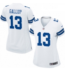 Womens Nike Dallas Cowboys 13 Michael Gallup Game White NFL Jersey Womens Nike Dallas Cowboys 13 Michael Gallup Game White NFL Jersey