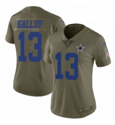 Womens Nike Dallas Cowboys 13 Michael Gallup Limited Olive 2017 Salute to Service NFL Jersey Womens Nike Dallas Cowboys 13 Michael Gallup Limited Olive 2017 Salute to Service NFL Jersey