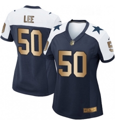 Womens Nike Dallas Cowboys 50 Sean Lee Elite NavyGold Throwback Alternate NFL Jersey Womens Nike Dallas Cowboys 50 Sean Lee Elite NavyGold Throwback Alternate NFL Jersey