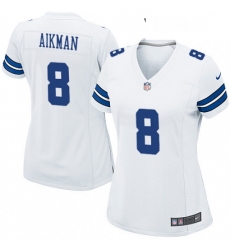 Womens Nike Dallas Cowboys 8 Troy Aikman Game White NFL Jersey Womens Nike Dallas Cowboys 8 Troy Aikman Game White NFL Jersey
