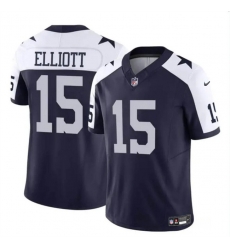 Youth Dallas Cowboys 15 Ezekiel Elliott Navy White 2023 F U S E Thanksgiving Vapor Limited Stitched Football Jersey Youth Dallas Cowboys 15 Ezekiel Elliott Navy White 2023 F U S E Thanksgiving Vapor Limited Stitched Football Jersey