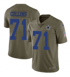 Youth Nike Cowboys #71 La el Collins Olive Stitched NFL Limited 2017 Salute to Service Jersey Youth Nike Cowboys #71 La el Collins Olive Stitched NFL Limited 2017 Salute to Service Jersey