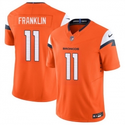 Men Denver Broncos 11 Troy Franklin Orange 2025 F U S E  Vapor Limited Stitched Football Jersey