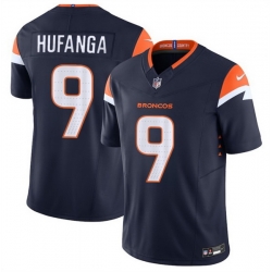 Men Denver Broncos 9 Talanoa Hufanga Navy 2024 F U S E  Alternate Vapor Limited Stitched Football Jersey