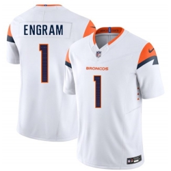 Men Denver Broncos Evan Engram #1 White F U S E Stitched NFL jersey