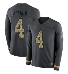 Nike Broncos #4 Case Keenum Anthracite Salute to Service Youth Long Sleeve Jersey Nike Broncos #4 Case Keenum Anthracite Salute to Service Youth Long Sleeve Jersey