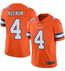 Nike Broncos #4 Case Keenum Orange Youth Stitched NFL Limited Rush Jersey Nike Broncos #4 Case Keenum Orange Youth Stitched NFL Limited Rush Jersey