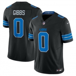 Men Detroit Lions 0 Jahymr Gibbs Black 2025 F U S E  Vapor Limited Stitched Jersey