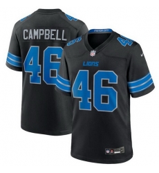 Men Detroit Lions 46 Jack Campbell Black 2nd Alternate Vapor Limited Stitched Game Jersey Men Detroit Lions 46 Jack Campbell Black 2nd Alternate Vapor Limited Stitched Game Jersey