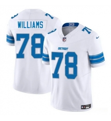 Men Detroit Lions 78 Tyleik Williams White 2025 Draft F U S E  Vapor Limited Stitched Jersey