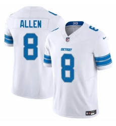 Men Detroit Lions 8 Kyle Allen White 2025 F U S E  Vapor Limited Stitched Jersey
