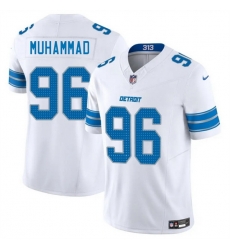 Men Detroit Lions 96 Al Quadin Muhammad White 2025 F U S E  Vapor Limited Stitched Jersey