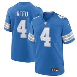 Men Nike D.J. Reed Blue Detroit Lions Team F U S E Stitched Jersey