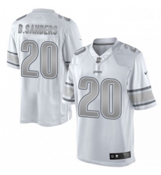 Men Nike Detroit Lions 20 Barry Sanders Limited White Platinum NFL Jersey Men Nike Detroit Lions 20 Barry Sanders Limited White Platinum NFL Jersey