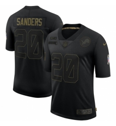 Men's Detroit Lions #20 Barry Sanders Black Nike 2020 Salute To Service Limited Jersey Men's Detroit Lions #20 Barry Sanders Black Nike 2020 Salute To Service Limited Jersey