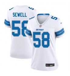 Women Detroit Lions 58 Penei Sewell White 2024 F U S E Alternate Vapor Limited Stitched Jersey Women Detroit Lions 58 Penei Sewell White 2024 F U S E Alternate Vapor Limited Stitched Jersey