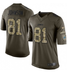 Youth Nike Detroit Lions 81 Calvin Johnson Elite Green Salute to Service NFL Jersey Youth Nike Detroit Lions 81 Calvin Johnson Elite Green Salute to Service NFL Jersey