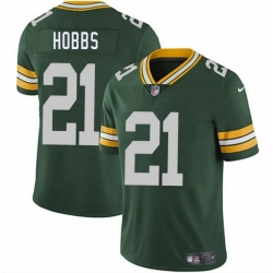 Men Green Bay Packers 21 Nate Hobbs Green 2025 Vapor Untouchable Limited Stitched Jersey