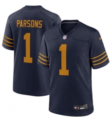Men Green Bay Packers Micah Parsons #1 Blue Nike F U S E Stitched NFL Jersey