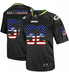 Men Nike Green Bay Packers 52 Clay Matthews Elite Black USA Flag Fashion NFL Jersey Men Nike Green Bay Packers 52 Clay Matthews Elite Black USA Flag Fashion NFL Jersey