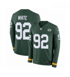Men Nike Green Bay Packers 92 Reggie White Limited Green Therma Long Sleeve NFL Jersey Men Nike Green Bay Packers 92 Reggie White Limited Green Therma Long Sleeve NFL Jersey