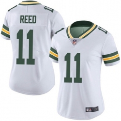 Women Green Bay Packers 11 Jayden Reed White Vapor Untouchable Stitched Jersey