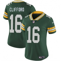 Women Green Bay Packers 16 Sean Clifford Green 2025 Vapor Untouchable Limited Stitched Jersey