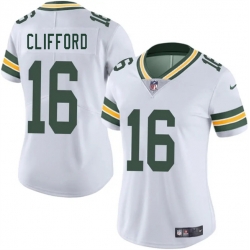 Women Green Bay Packers 16 Sean Clifford White 2025 Vapor Untouchable Limited Stitched Jersey