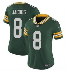 Women Green Bay Packers 8 Josh Jacobs Green Vapor Untouchable Limited Stitched Jersey Women Green Bay Packers 8 Josh Jacobs Green Vapor Untouchable Limited Stitched Jersey