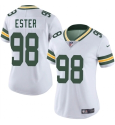 Women Green Bay Packers 98 James Ester White 2025 Vapor Untouchable Limited Stitched Jersey