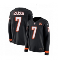 Womens Nike Cincinnati Bengals 7 Boomer Esiason Limited Black Therma Long Sleeve NFL Jersey Womens Nike Cincinnati Bengals 7 Boomer Esiason Limited Black Therma Long Sleeve NFL Jersey