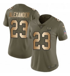 Womens Nike Green Bay Packers 23 Jaire Alexander Limited OliveGold 2017 Salute to Service NFL Jersey Womens Nike Green Bay Packers 23 Jaire Alexander Limited OliveGold 2017 Salute to Service NFL Jersey