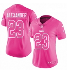 Womens Nike Green Bay Packers 23 Jaire Alexander Limited Pink Rush Fashion NFL Jersey Womens Nike Green Bay Packers 23 Jaire Alexander Limited Pink Rush Fashion NFL Jersey