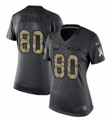Womens Nike Green Bay Packers 80 Jimmy Graham Limited Black 2016 Salute to Service NFL Jersey Womens Nike Green Bay Packers 80 Jimmy Graham Limited Black 2016 Salute to Service NFL Jersey