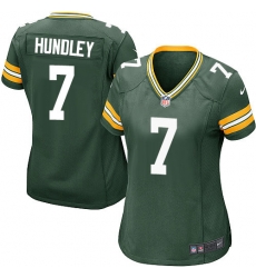 Womens Nike Packers #7 Brett Hundley Game Green Team Color NFL Jersey Womens Nike Packers #7 Brett Hundley Game Green Team Color NFL Jersey