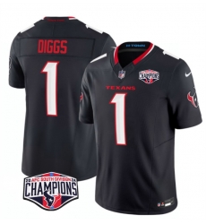 Men Houston Texans 1 Stefon Diggs Navy F U S E 2024 AFC South Division Champions Vapor Limited Stitched Football Jersey Men Houston Texans 1 Stefon Diggs Navy F U S E 2024 AFC South Division Champions Vapor Limited Stitched Football Jersey