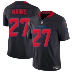 Men Houston Texans 27 Woody Marks Navy 2nd Alternate 2025 F U S E  Vapor Limited Stitched Football Jersey