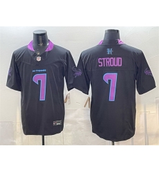 Men Houston Texans 7 C J  Stroud Black F U S E  2025 DJ SCREW Vapor Limited Stitched Football Jersey