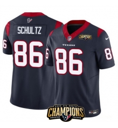 Men Houston Texans 86 Dalton Schultz Navy 2023 F U S E AFC South Champions Patch Vapor Untouchable Limited Stitched Football Jersey Men Houston Texans 86 Dalton Schultz Navy 2023 F U S E AFC South Champions Patch Vapor Untouchable Limited Stitched Football Jersey