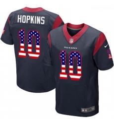 Men Nike Houston Texans 10 DeAndre Hopkins Elite Navy Blue Home USA Flag Fashion NFL Jersey Men Nike Houston Texans 10 DeAndre Hopkins Elite Navy Blue Home USA Flag Fashion NFL Jersey