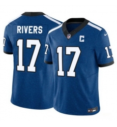 Men Indianapolis Colts 17 Philip Rivers Blue 2025 F U S E Throwback Vapor Limited Stitched Football Jersey Men Indianapolis Colts 17 Philip Rivers Blue 2025 F U S E Throwback Vapor Limited Stitched Football Jersey