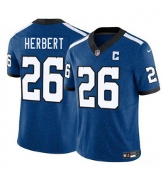 Men Indianapolis Colts 26 Khalil Herbert Blue 2025 F U S E  Throwback Vapor Limited Stitched Football Jersey