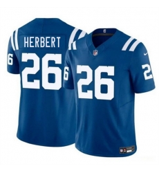 Men Indianapolis Colts 26 Khalil Herbert Blue 2025 F U S E  Vapor Limited Stitched Football Jersey