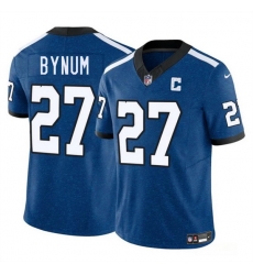 Men Indianapolis Colts 27 Cam Bynum Blue 2025 F U S E  Throwback Vapor Limited Stitched Football Jersey