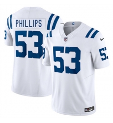 Men Indianapolis Colts 53 Jacob Phillips White 2025 F U S E  Vapor Limited Stitched Football Jersey