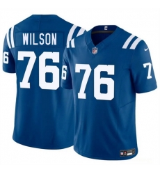 Men Indianapolis Colts 76 Jack Wilson Blue 2025 F U S E  Vapor Limited Stitched Football Jersey